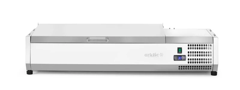 Arktic Aufsatz-Kühlvitrine Gastronorm 1 / 3 – 4x GN 1 / 3 – GN 1 / 3 – 24 l – 230 V / 180 W – 420 × 1205 × 630 mm