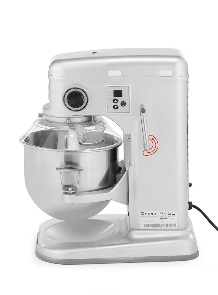 HENDI Planetenrührer – Kitchen Line – 7 l – Silber – 230 V / 650 W – 317 × 440 × 490 mm