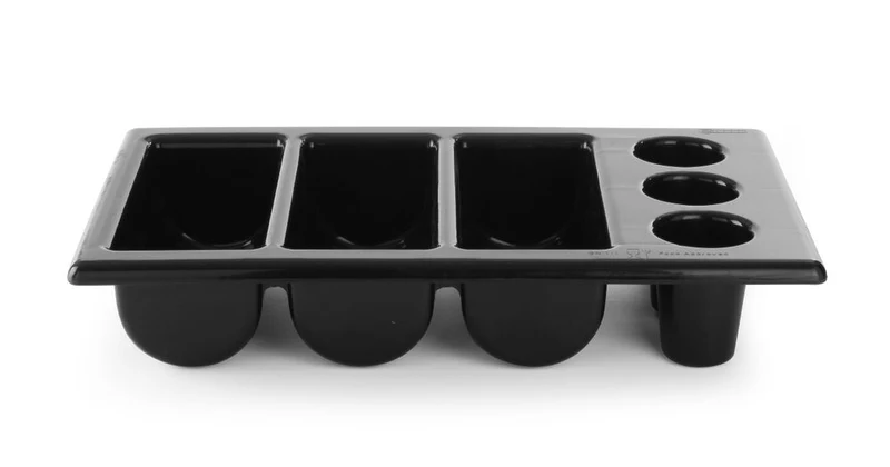 HENDI Besteckbehälter – Schwarz – 530 × 325 × 105 mm