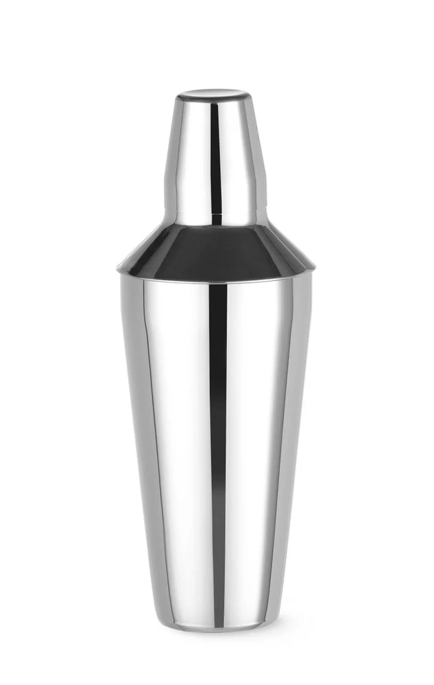 BarUp Cobbler Shaker – 3-teilig – 0,75 l – Silber – Ø 90 × H 255 mm