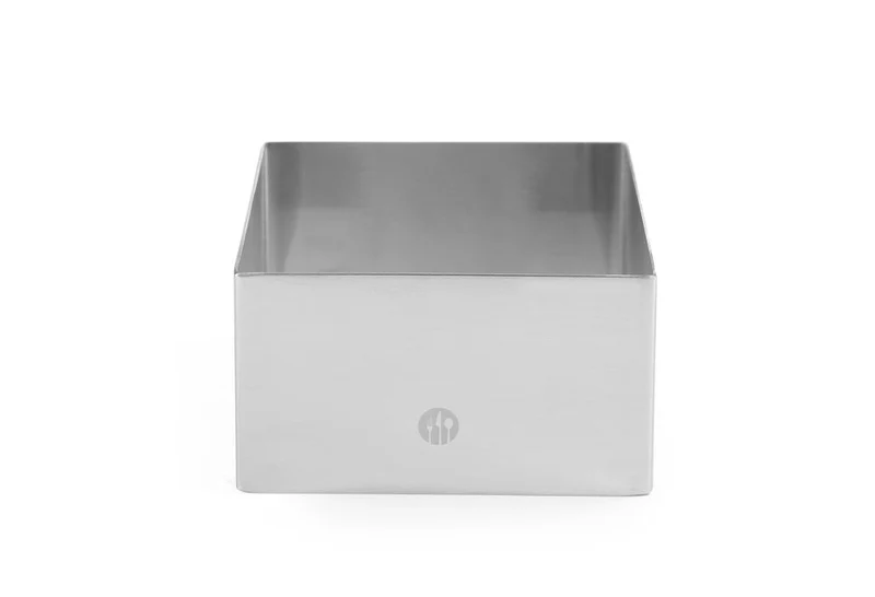 HENDI Speiseringe und Stampfer – quadratisch – Speisering – 81 × 81 × 45 mm