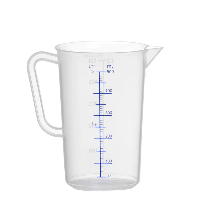 HENDI Messbecher – Polyproylen – Kitchen Line – 0,5 l – Ø 90 × H 140 mm
