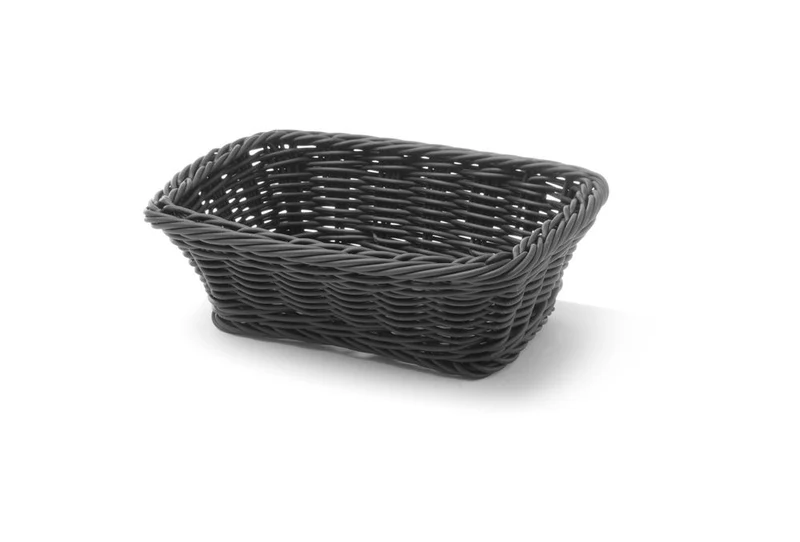 HENDI Brotkorb – rechteckig – Schwarz – 190 × 130 × 60 mm