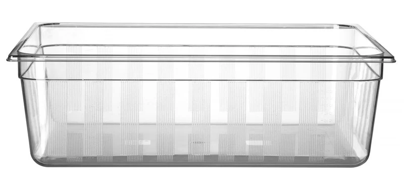 HENDI Gastronorm-Behälter 2 / 1 – GN 2 / 1 – 58 l – Transparent – 650 × 530 × 200 mm