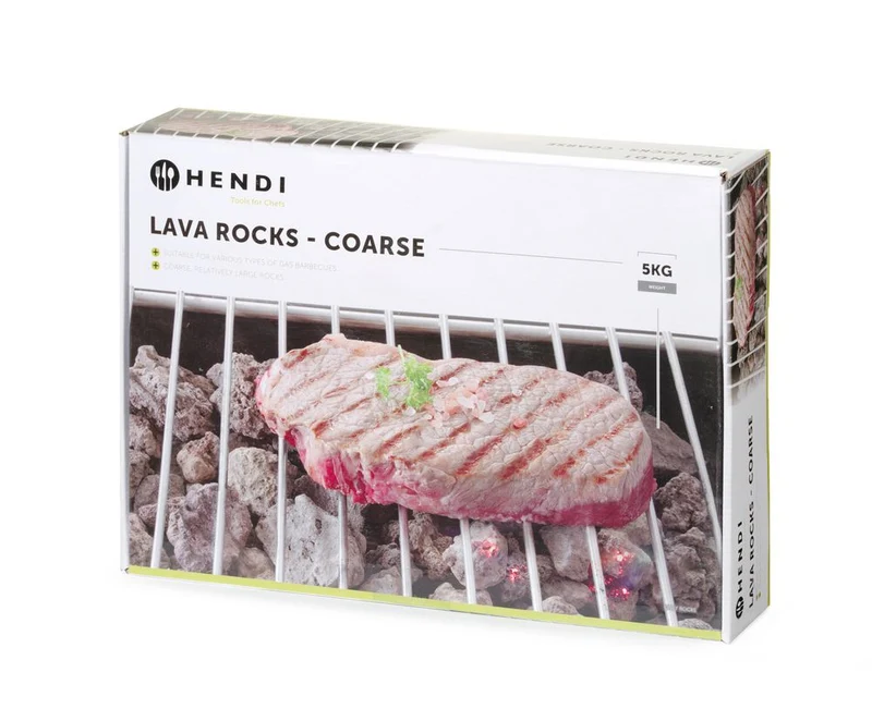 HENDI Lavasteine - grob – Box – 300 × 415 × 70 mm