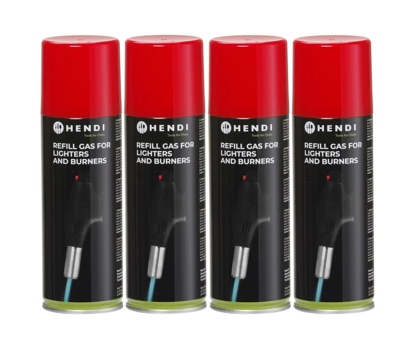 HENDI Feuerzeuggas – Ø 52 × H 170 mm – 4 Stück