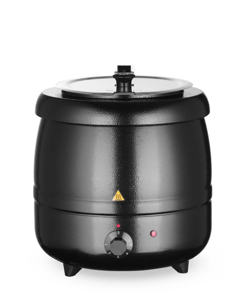 HENDI Suppenkessel – Kitchen Line – 8 l – Schwarz – 230 V / 400 W – Ø 330 × H 363 mm