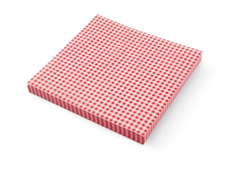 HENDI Einschlagpapier – fettdicht – Karomuster – 305 × 305 mm – 500 Stück