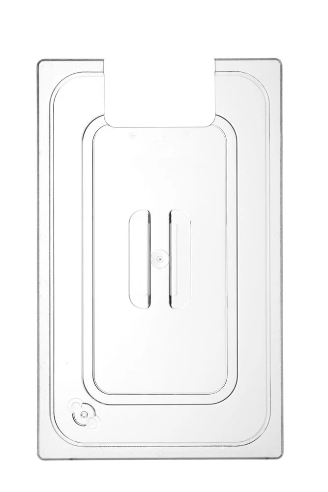 HENDI Gastronorm-Deckel mit Sous-Vide-Stab-Aussparung – GN 1 / 1 – Transparent – 530 × 325 mm