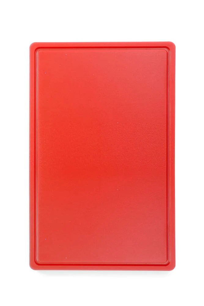 HENDI Schneidbrett HACCP Gastronorm 1 / 1 – GN 1 / 1 – Rot – 530 × 325 mm – Rechteckig