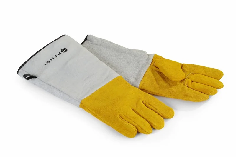HENDI Leder-Grillhandschuhe hitzebeständig – 460 mm – 2 Stück