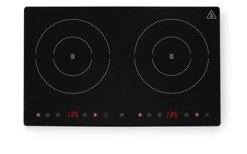 HENDI Induktionskocher doppelt – Kitchen Line – 230 V / 3500 W – 608 × 405 × 54 mm