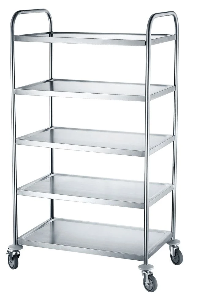 HENDI Servierwagen mit 5 Regalböden – 905 × 585 × 1545 mm