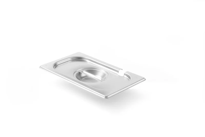 HENDI Gastronorm-Deckel mit Löffelaussparung – Kitchen Line – GN 1 / 4 – 265 × 162 mm