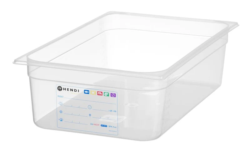 HENDI Gastronorm-Behälter 1 / 1 – GN 1 / 1 – 21 l – Transparent – 530 × 325 × 150 mm