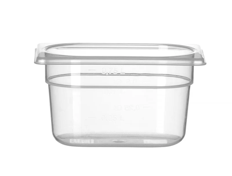 HENDI Gastronorm-Behälter 1 / 9 – Profi Line – 1,0 – GN 1 / 9 – 0,75 l – Transparent – 176 × 108 × 100 mm