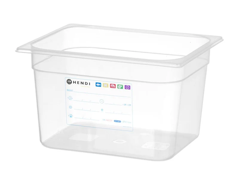 HENDI Gastronorm-Behälter 1 / 2 – GN 1 / 2 – 12,5 l – Transparent – 325 × 265 × 200 mm