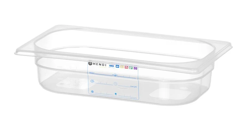 HENDI Gastronorm-Behälter 1 / 4 – GN 1 / 4 – 1,8 l – Transparent – 265 × 162 × 65 mm
