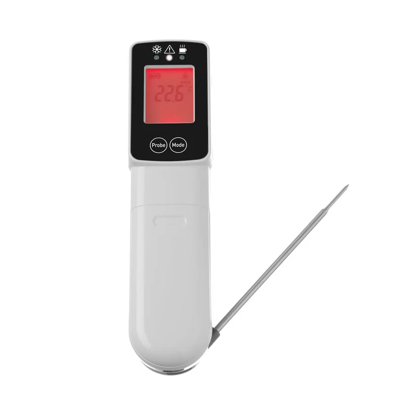 HENDI Infrarot-Thermometer mit Sonde – 39 × 53 × 158 mm