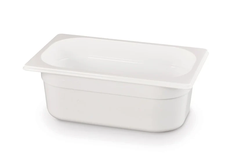 HENDI Gastronorm-Behälter 1 / 4 – GN 1 / 4 – 2,8 l – Weiß – 265 × 162 × 100 mm