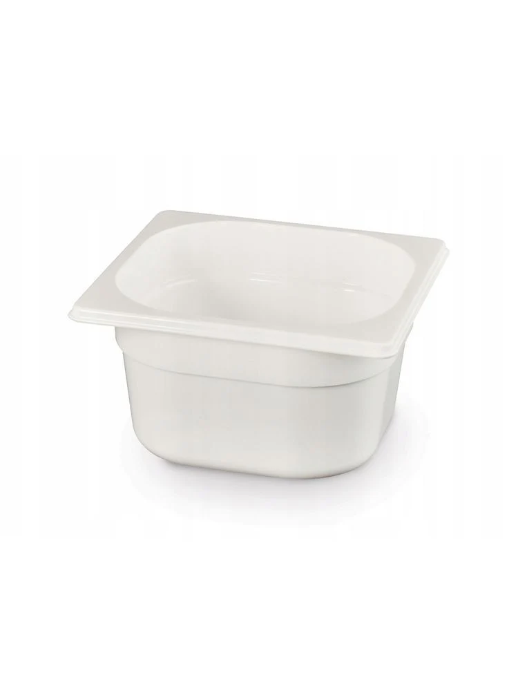 HENDI Gastronorm-Behälter 1 / 6 – GN 1 / 6 – 1 l – Weiß – 176 × 162 × 65 mm