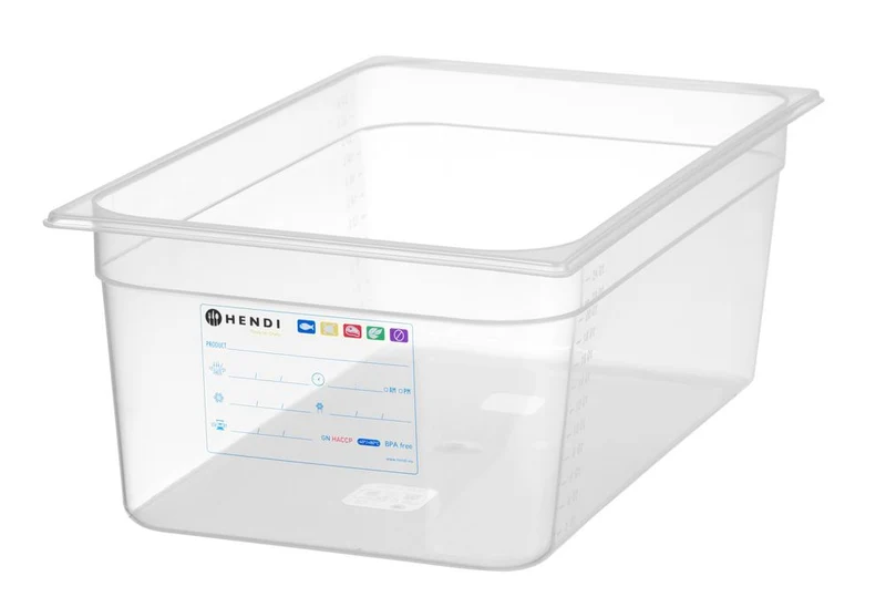 HENDI Gastronorm-Behälter 1 / 1 – GN 1 / 1 – 28 l – Transparent – 530 × 325 × 200 mm