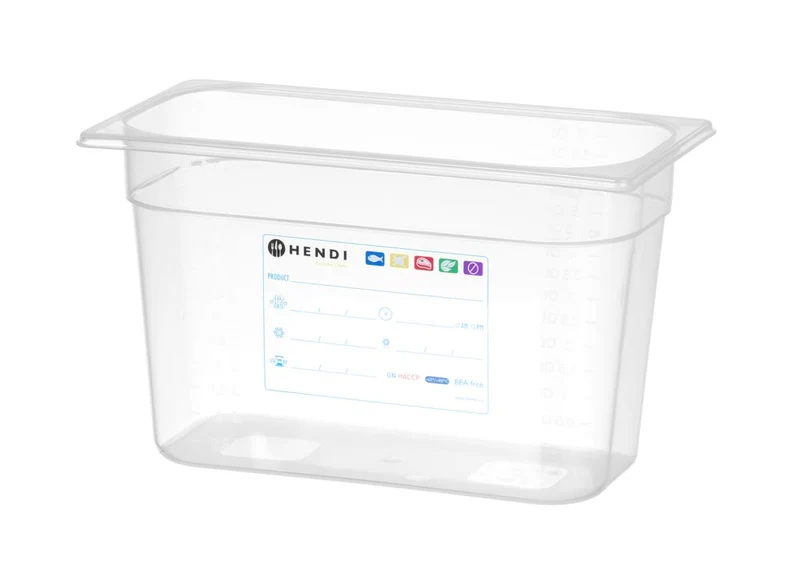 HENDI Gastronorm-Behälter 1 / 3 – GN 1 / 3 – 7,8 l – Transparent – 325 × 176 × 200 mm