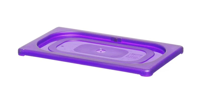 HENDI Gastronorm-Deckel violett – GN 1 / 4 – Violett – 265 × 162 mm
