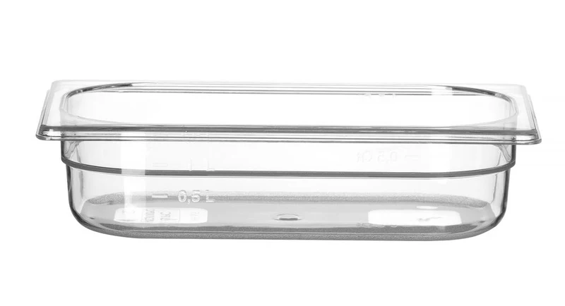 HENDI Gastronorm-Behälter 1 / 4 – Profi Line – GN 1 / 4 – 1,8 l – Transparent – 265 × 162 × 65 mm