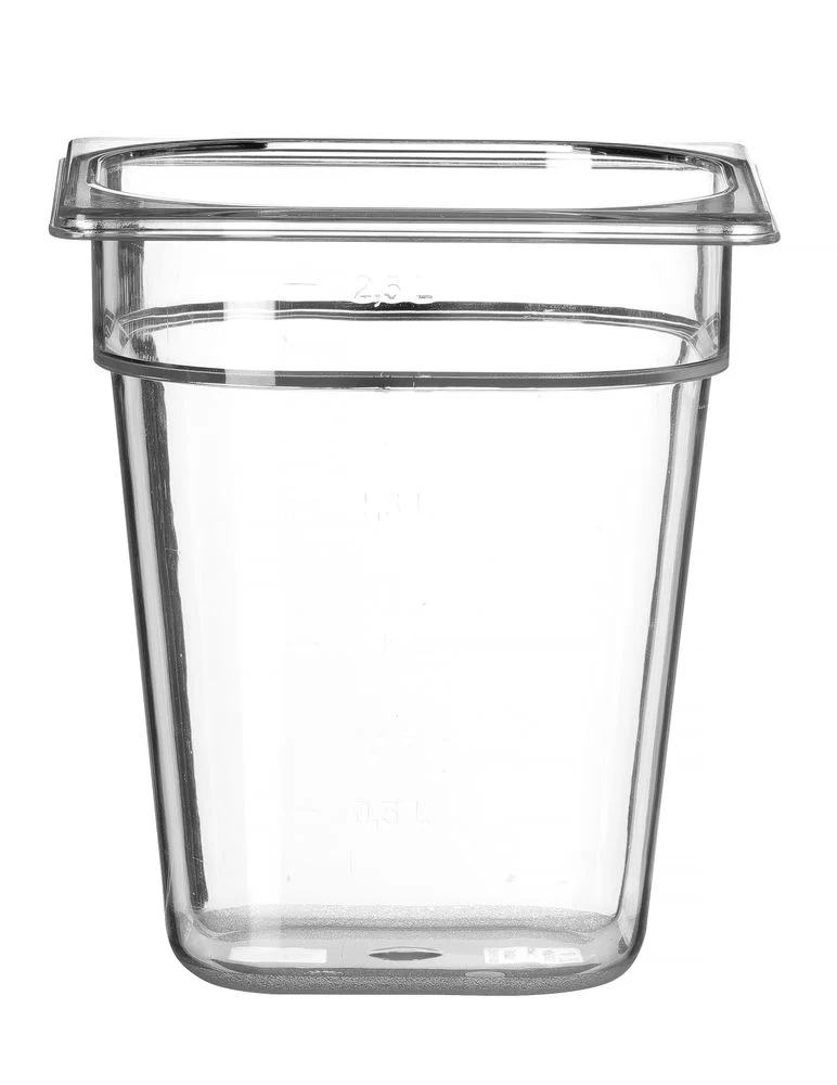 HENDI Gastronorm-Behälter 1 / 6 – Profi Line – GN 1 / 6 – 3,4 l – Transparent – 176 × 162 × 200 mm