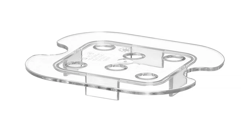 HENDI Perforiertes Abtropfgitter für Gastronorm-Behälter aus Polycarbonat – Profi Line – GN 1 / 6 – Transparent – 118 × 106 mm