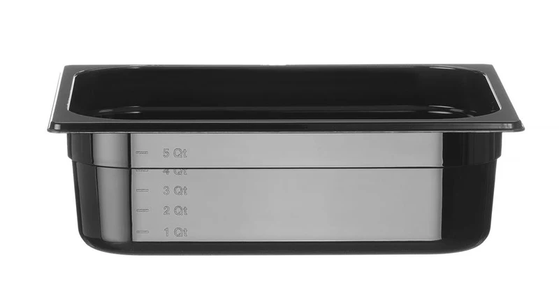 HENDI Gastronorm-Behälter 1 / 2 – Profi Line – GN 1 / 2 – 6,5 l – Schwarz – 325 × 265 × 100 mm