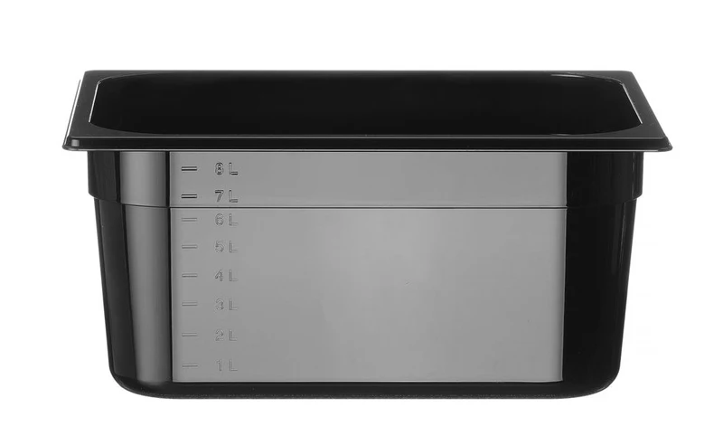 HENDI Gastronorm-Behälter 1 / 2 – Profi Line – GN 1 / 2 – 9,5 l – Schwarz – 325 × 265 × 150 mm