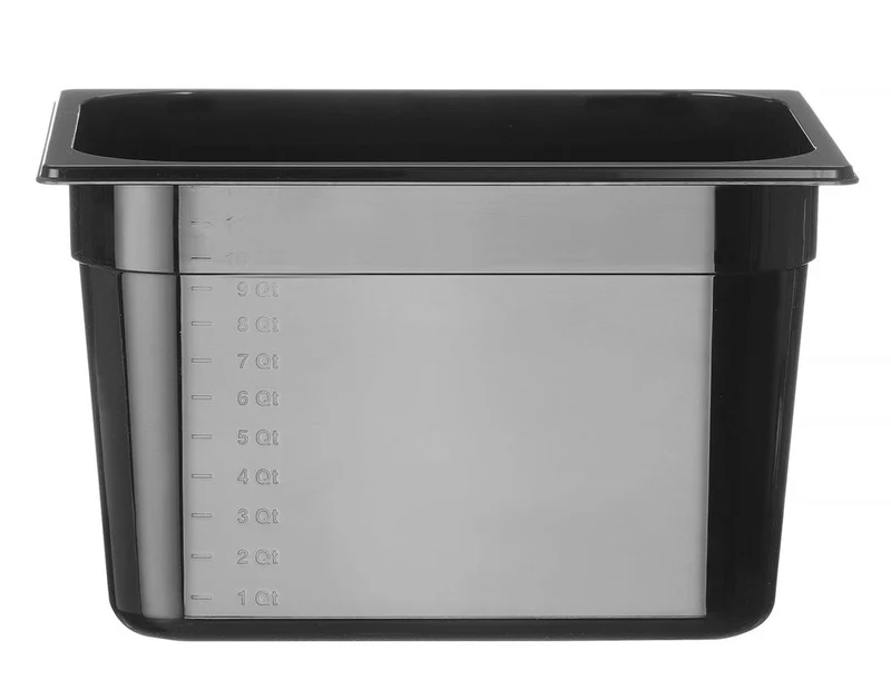 HENDI Gastronorm-Behälter 1 / 2 – Profi Line – 12,5 l – Schwarz – 325 × 265 × 200 mm