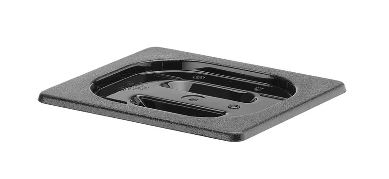 HENDI Gastronorm-Deckel – GN 1 / 6 – Schwarz – 176 × 162 mm