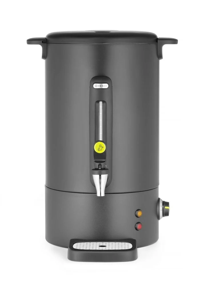 HENDI Heißgetränkespender UNIQ – designed by Robert Bronwasser – 16 l – Schwarz – 230 V / 1650 W – 357 × 380 × 502 mm