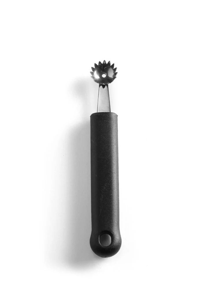 HENDI Kugelausstecher geriffelt – Schwarz – 150 mm