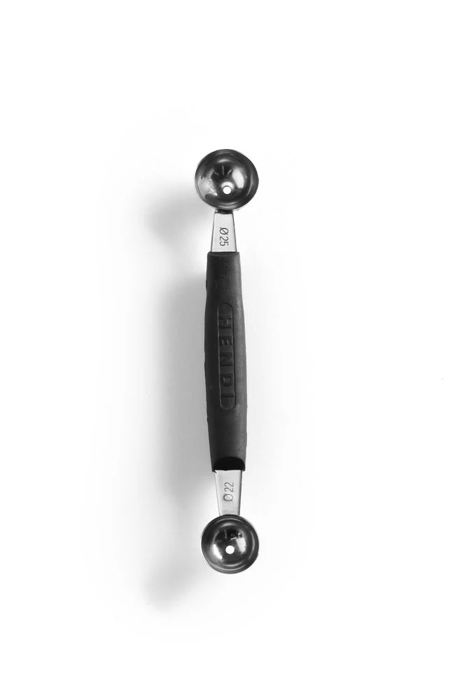HENDI Kugelausstecher doppelt – Ø 22-25 mm – Schwarz – 165 mm