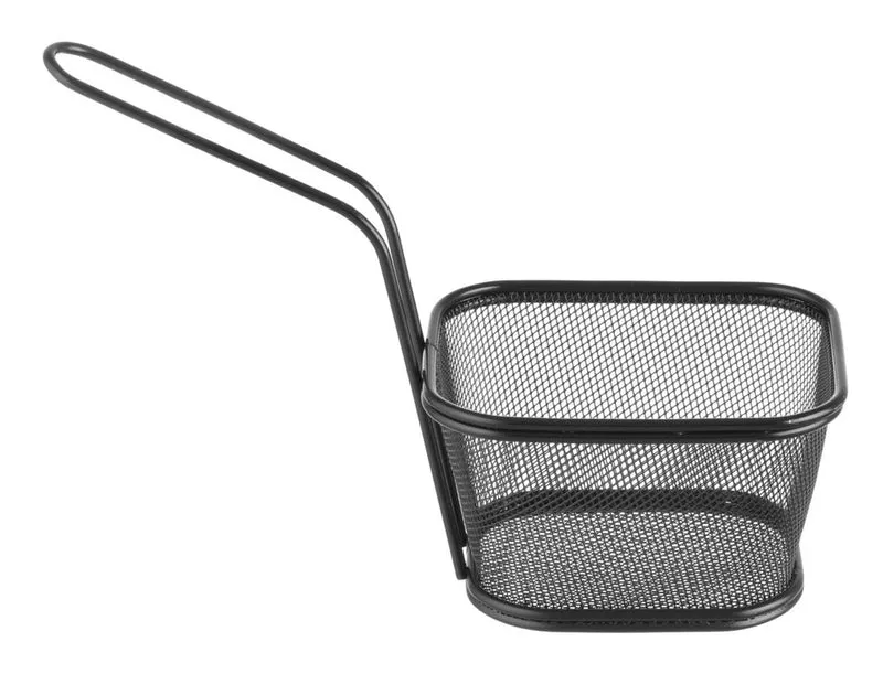 HENDI Miniatur-Frittierkörbe stapelbar – schwarz – 130 × 115 × 80 mm