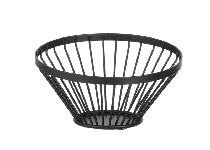 HENDI Obstkorb – abgerundet schwarz – Ø 150 × H 80 mm