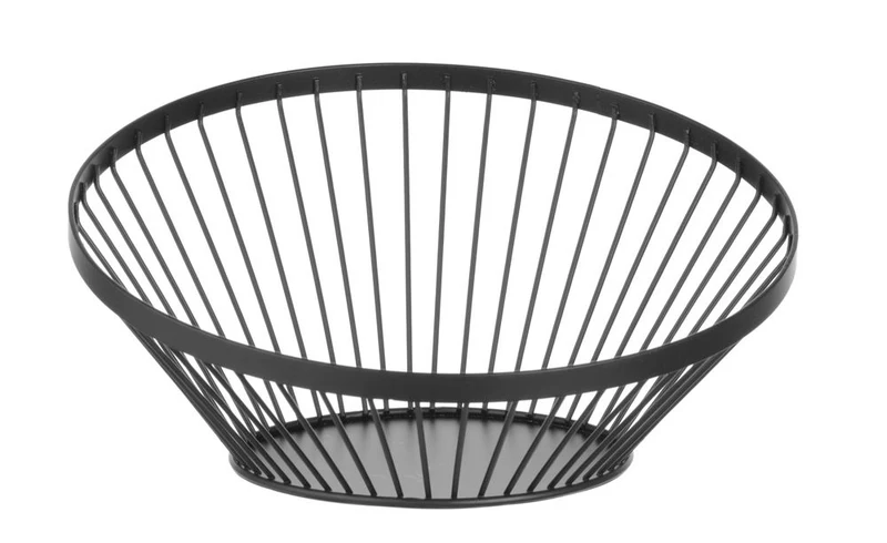 HENDI Obstkorb – abgerundet schwarz – Ø 280 × H 130 mm