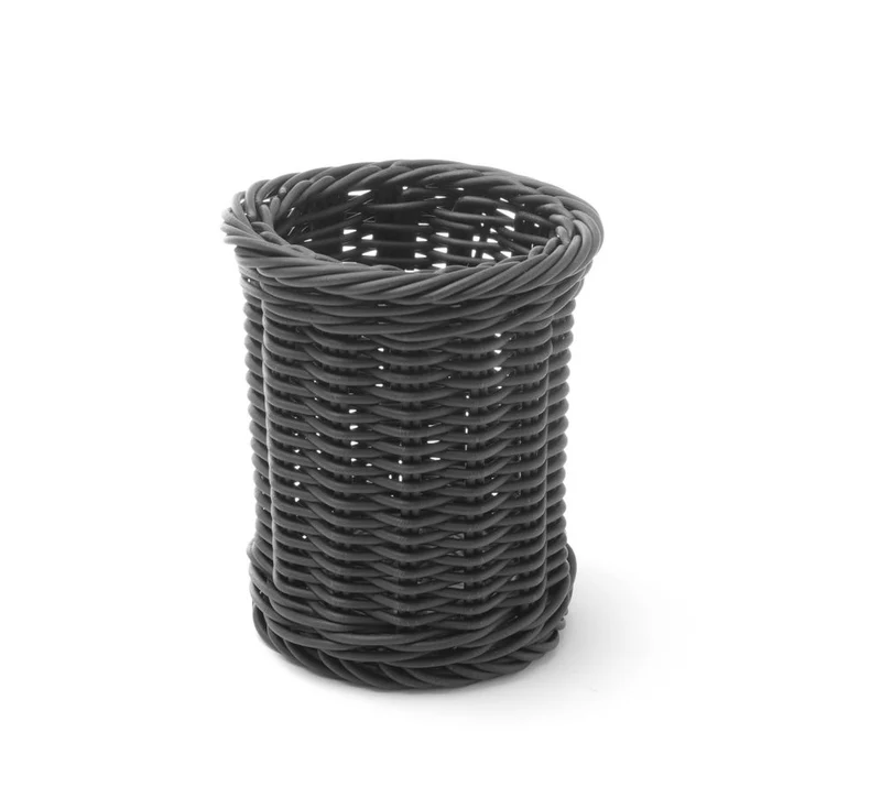 HENDI Besteckkorb – Schwarz – Ø 100 × H 120 mm