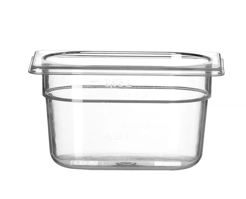 HENDI Gastronorm-Behälter 1 / 9 – Profi Line – GN 1 / 9 – 1 l – Transparent – 176 × 108 × 100 mm