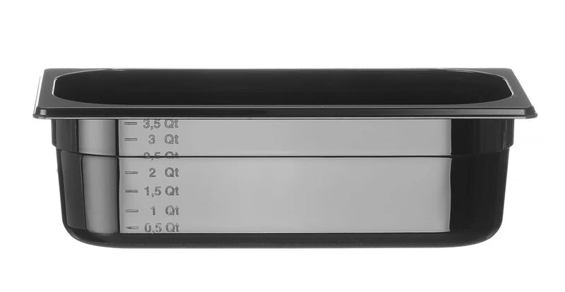 HENDI Gastronorm-Behälter 1 / 3 – Profi Line – GN 1 / 3 – 4 l – Schwarz – 325 × 176 × 100 mm