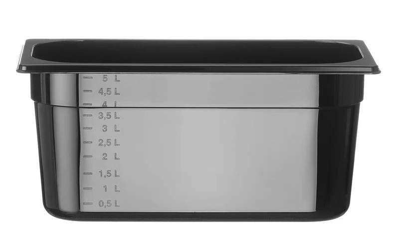 HENDI Gastronorm-Behälter 1 / 3 – Profi Line – GN 1 / 3 – 5,7 l – Schwarz – 325 × 176 × 150 mm