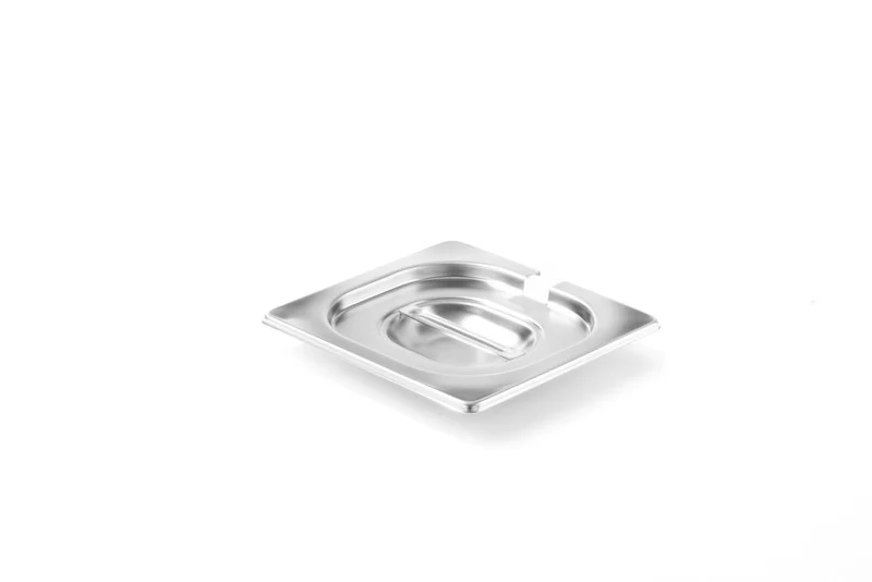 HENDI Gastronorm-Deckel mit Löffelaussparung – Profi Line – GN 1 / 6 – 176 × 162 mm