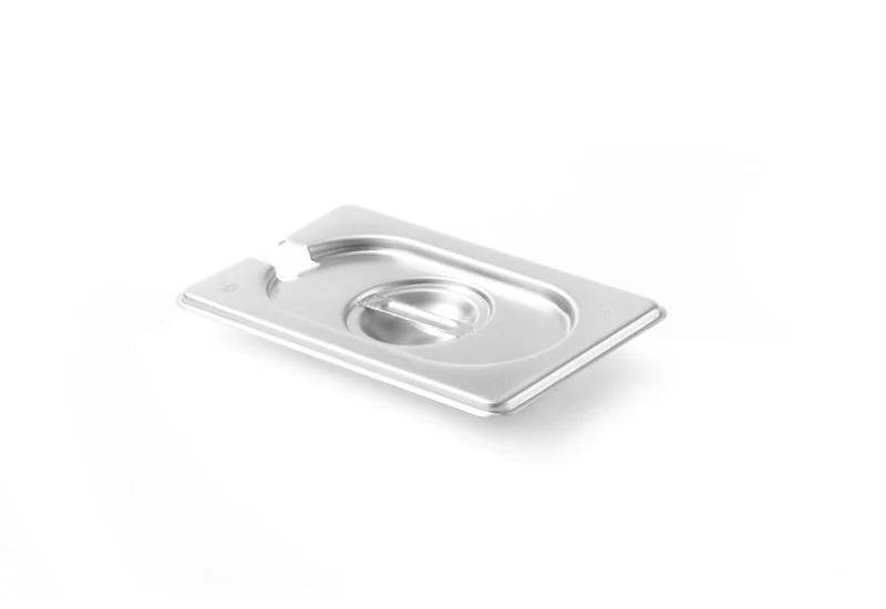 HENDI Gastronorm-Deckel mit Löffelaussparung – Kitchen Line – GN 1 / 9 – 176 × 108 mm