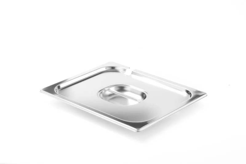HENDI Gastronorm-Deckel mit Löffelaussparung – Profi Line – GN 1 / 2 – 265 × 325 mm