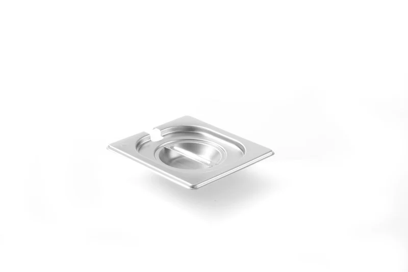 HENDI Gastronorm-Deckel mit Löffelaussparung – Kitchen Line – GN 1 / 6 – 176 × 162 mm