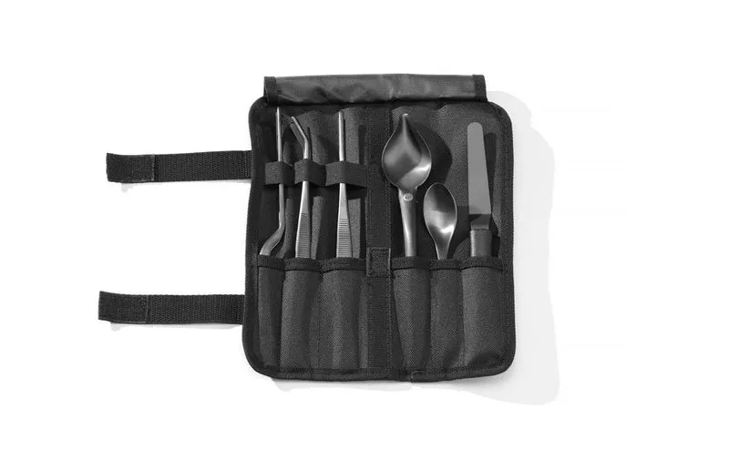 HENDI Anrichteset – 6 Stück – schwarz – 255 × 25 × 100 mm